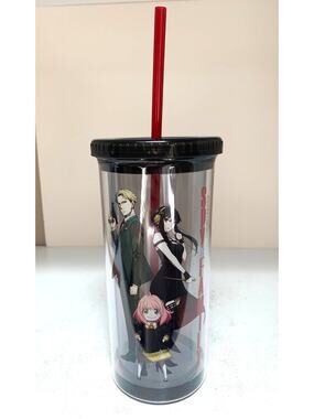 Tatsuya Anime Spy Family Travel Tumbler 20oz New With Straw